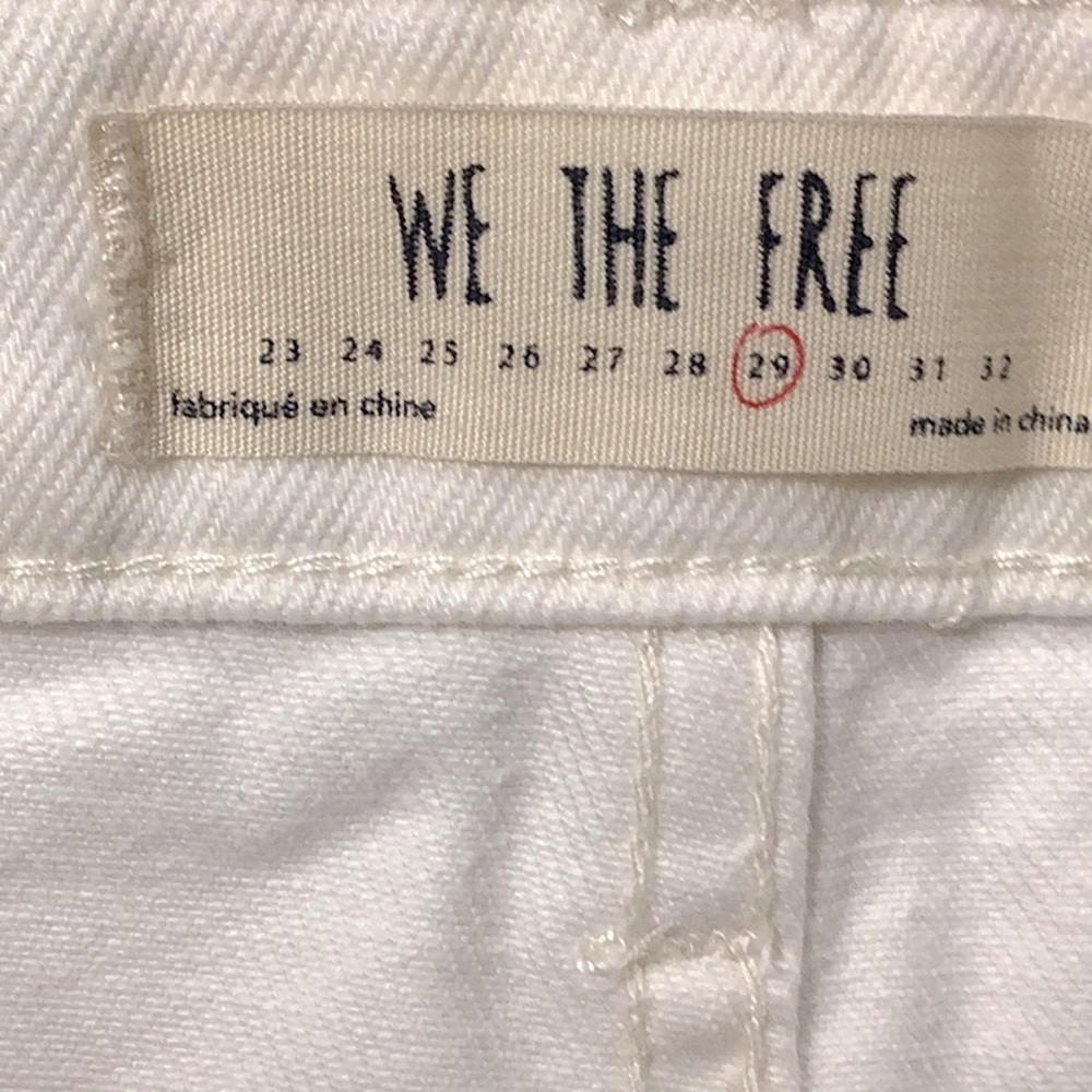 Free People Zip It Up Distressed Mini Skirt NWT Vintage White Size 29 - Picture 7 of 7